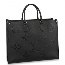LOUIS VUITTON MONOGRAM EMPREINTE ONTHEGO TOTE BAG BLACK M44925 LOUIS VUITTON MONOGRAM EMPREINTE ONTHEGO TOTE BAG BLACK M44925