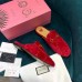 Gucci Princetown Slippers In Red GG Velvet Gucci Princetown Slippers In Red GG Velvet