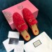 Gucci Princetown Slippers In Red GG Velvet Gucci Princetown Slippers In Red GG Velvet