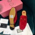 Gucci Princetown Slippers In Red GG Velvet Gucci Princetown Slippers In Red GG Velvet