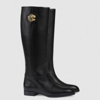 Gucci Boots In Black Leather with Tiger Head Gucci Boots In Black Leather with Tiger Head