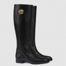 Gucci Boots In Black Leather with Tiger Head Gucci Boots In Black Leather with Tiger Head