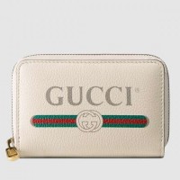 Gucci White Print Leather Card Case Gucci White Print Leather Card Case