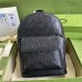 Gucci Men's Medium Backpack In Black GG Embossed Leather Gucci Men's Medium Backpack In Black GG Embossed Leather