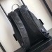 Gucci Men's Backpack In Black GG Embossed Leather Gucci Men's Backpack In Black GG Embossed Leather