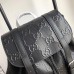 Gucci Men's Backpack In Black GG Embossed Leather Gucci Men's Backpack In Black GG Embossed Leather