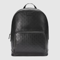 Gucci Black Signature Leather Backpack Gucci Black Signature Leather Backpack