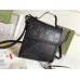 Gucci Messengers Bag In Black GG Embossed Leather Gucci Messengers Bag In Black GG Embossed Leather