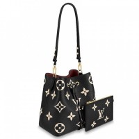 Louis Vuitton NeoNoe MM Bag In Black Leather M45497 Louis Vuitton NeoNoe MM Bag In Black Leather M45497