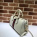 Gucci White Leather Ophidia Medium Boston Bag Gucci White Leather Ophidia Medium Boston Bag
