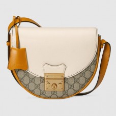 Gucci White Padlock Small GG Supreme Shoulder Bag Gucci White Padlock Small GG Supreme Shoulder Bag