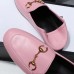Gucci Foldable Slim Horsebit Loafers In Pink Leather Gucci Foldable Slim Horsebit Loafers In Pink Leather