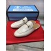 Gucci Princetown Slippers In White Leather Gucci Princetown Slippers In White Leather