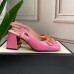 Gucci Pink Leather Slingback Pumps 75mm With Horsebit Gucci Pink Leather Slingback Pumps 75mm With Horsebit