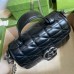 Gucci GG Marmont Mini Top Handle Bag In Black Matelasse Leather