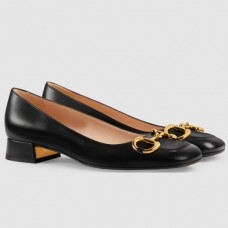 Gucci Black Leather Ballet Flat With Horsebit Gucci Black Leather Ballet Flat With Horsebit