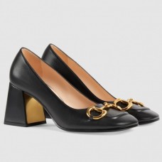 Gucci Black Leather Pumps 75mm With Horsebit Gucci Black Leather Pumps 75mm With Horsebit