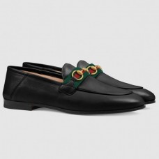 Gucci Black Loafers With Web and Horsebit Gucci Black Loafers With Web and Horsebit