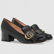 Gucci Fringed Pumps 50mm In Black Leather Gucci Fringed Pumps 50mm In Black Leather
