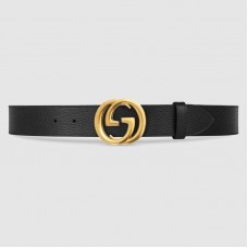Gucci Leather belt with interlocking G buckle Black 474347 Gucci Leather belt with interlocking G buckle Black 474347