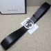Gucci Leather belt with interlocking G Black 368186 Gucci Leather belt with interlocking G Black 368186