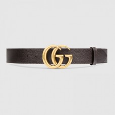 Gucci Leather belt with Double G buckle brown 406831 Gucci Leather belt with Double G buckle brown 406831