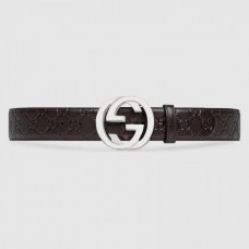 Gucci Signature belt with G buckle Brown 411924 Gucci Signature belt with G buckle Brown 411924