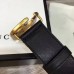 Gucci Leather belt with Double G buckle 1.5" width