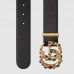 Gucci Leather belt with crystal Double G buckle Black 600630 Gucci Leather belt with crystal Double G buckle Black 600630