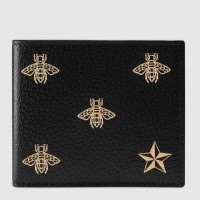 Gucci Bee Star Leather Bi-fold Wallet 495055 Gucci Bee Star Leather Bi-fold Wallet 495055