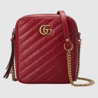 Gucci GG Marmont Mini Shoulder Bag 550155 Red Gucci GG Marmont Mini Shoulder Bag 550155 Red