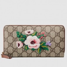 Gucci GG Supreme Floral Zip Around Wallet Gucci GG Supreme Floral Zip Around Wallet