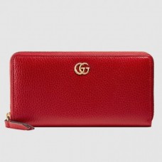 Gucci Leather Zip Around Wallet 456117 Red Gucci Leather Zip Around Wallet 456117 Red