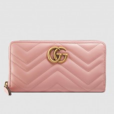 Gucci Light Pink GG Marmont Zip Around Wallet Gucci Light Pink GG Marmont Zip Around Wallet