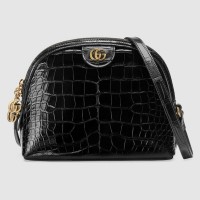 Gucci Ophidia Crocodile Pattern Small Shoulder Bag 499621 Black Gucci Ophidia Crocodile Pattern Small Shoulder Bag 499621 Black