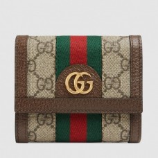 Gucci Ophidia GG Card Case 523155 Brown GG Supreme Gucci Ophidia GG Card Case 523155 Brown GG Supreme