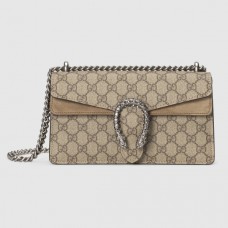Gucci Taupe Dionysus GG Supreme Small Bag Gucci Taupe Dionysus GG Supreme Small Bag