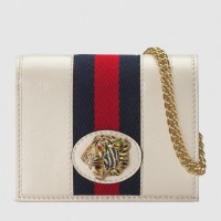 Gucci Vintage Web Rajah Chain Card Case Wallet 573790 Leather White Gucci Vintage Web Rajah Chain Card Case Wallet 573790 Leather White