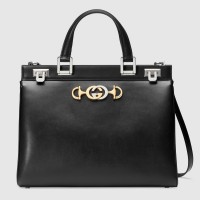 Gucci Zumi Grainy Leather Medium Top Handle Bag 564714 Black 2019 Gucci Zumi Grainy Leather Medium Top Handle Bag 564714 Black 2019