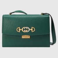 Gucci Zumi Grainy Leather Small Shoulder Bag 576338 Green 2019 Gucci Zumi Grainy Leather Small Shoulder Bag 576338 Green 2019
