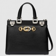 Gucci Zumi Grainy Leather Small Top Handle Bag 569712 Black 2019 Gucci Zumi Grainy Leather Small Top Handle Bag 569712 Black 2019