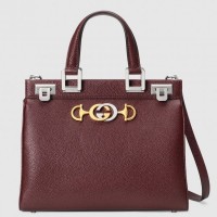 Gucci Zumi Grainy Leather Small Top Handle Bag 569712 Burgundy 2019 Gucci Zumi Grainy Leather Small Top Handle Bag 569712 Burgundy 2019