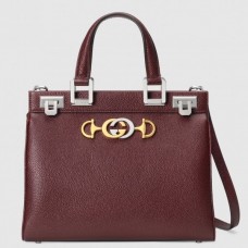 Gucci Zumi Grainy Leather Small Top Handle Bag 569712 Burgundy 2019 Gucci Zumi Grainy Leather Small Top Handle Bag 569712 Burgundy 2019