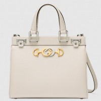 Gucci Zumi Grainy Leather Small Top Handle Bag 569712 White 2019 Gucci Zumi Grainy Leather Small Top Handle Bag 569712 White 2019