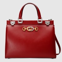 Gucci Zumi Smooth Leather Small Top Handle Bag 569712 Red 2019 Gucci Zumi Smooth Leather Small Top Handle Bag 569712 Red 2019