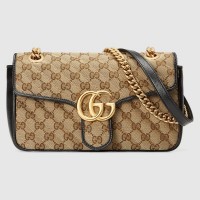 Gucci GG Marmont Small Bag In Beige GG Canvas Gucci GG Marmont Small Bag In Beige GG Canvas