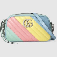 Gucci Leather Gg Marmont Small Shoulder Camera Bag 447632 Multicolored Pastel 2020 Gucci Leather Gg Marmont Small Shoulder Camera Bag 447632 Multicolored Pastel 2020