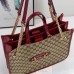 Gucci 623695 Gucci 1955 Horsebit large tote bag in Original GG canvas With Red Leather
