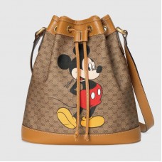 Gucci 602691 Disney x Gucci small bucket bag in Beige/ebony mini GG Supreme canvas Gucci 602691 Disney x Gucci small bucket bag in Beige/ebony mini GG Supreme canvas