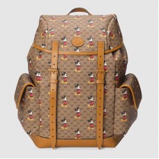 Gucci 603898 Disney x Gucci medium backpack in Beige/ebony mini GG Supreme canvas with Mickey Mouse Gucci 603898 Disney x Gucci medium backpack in Beige/ebony mini GG Supreme canvas with Mickey Mouse